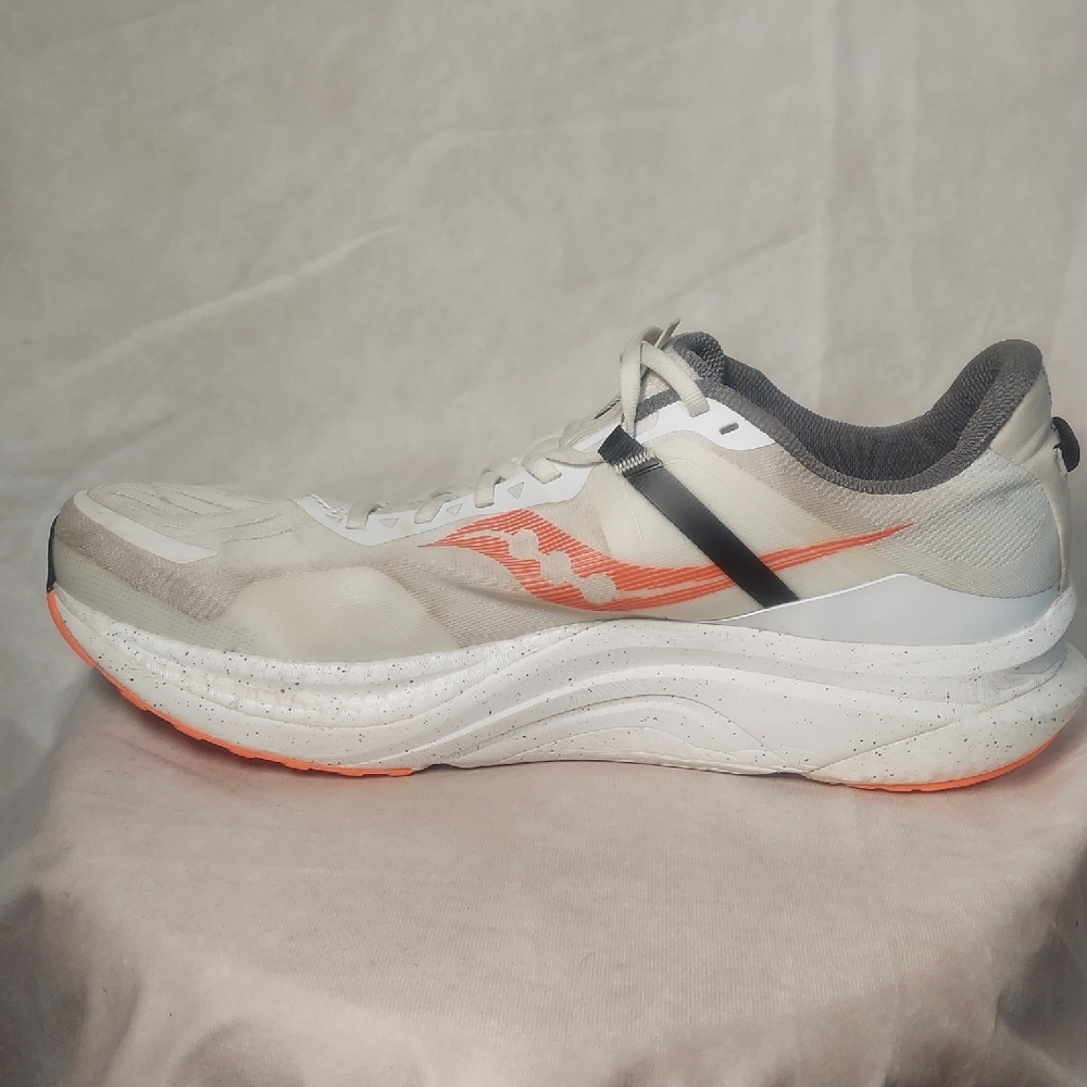 Saucony Tempus Men's Running Shoes Size 15 White ViZiOrange Stability Sneakers - Picture 6 of 14